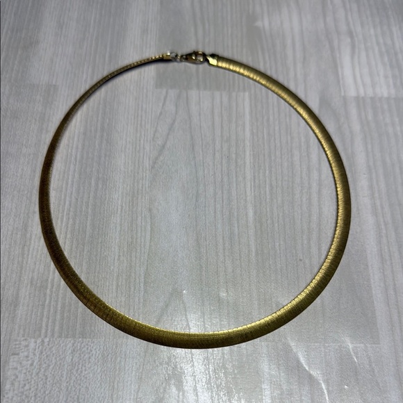 9.25  Gold Plated Minimalist Choker Necklace - Picture 1 of 3